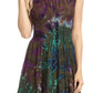 Sakkas Alba Women's Off The Shoulder Smock Ruffle Midi Dress Tie Dye & Embroidery