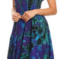 Sakkas Alba Women's Off The Shoulder Smock Ruffle Midi Dress Tie Dye & Embroidery