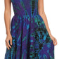 Sakkas Alba Women's Off The Shoulder Smock Ruffle Midi Dress Tie Dye & Embroidery