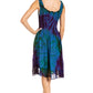 Sakkas Alba Women's Off The Shoulder Smock Ruffle Midi Dress Tie Dye & Embroidery