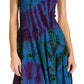 Sakkas Alba Women's Off The Shoulder Smock Ruffle Midi Dress Tie Dye & Embroidery