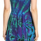 Sakkas Alba Women's Off The Shoulder Smock Ruffle Midi Dress Tie Dye & Embroidery