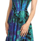 Sakkas Alba Women's Off The Shoulder Smock Ruffle Midi Dress Tie Dye & Embroidery