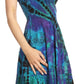 Sakkas Alba Women's Off The Shoulder Smock Ruffle Midi Dress Tie Dye & Embroidery