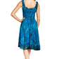 Sakkas Alba Women's Off The Shoulder Smock Ruffle Midi Dress Tie Dye & Embroidery