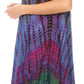 Sakkas Isola Women's Tank Summer Bohemian Swing Midi Dress Sleeveless Tie-dye