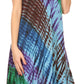 Sakkas Isola Women's Tank Summer Bohemian Swing Midi Dress Sleeveless Tie-dye