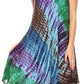 Sakkas Isola Women's Tank Summer Bohemian Swing Midi Dress Sleeveless Tie-dye