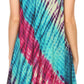 Sakkas Isola Women's Tank Summer Bohemian Swing Midi Dress Sleeveless Tie-dye