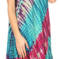 Sakkas Isola Women's Tank Summer Bohemian Swing Midi Dress Sleeveless Tie-dye