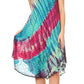 Sakkas Isola Women's Tank Summer Bohemian Swing Midi Dress Sleeveless Tie-dye