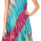 Sakkas Isola Women's Tank Summer Bohemian Swing Midi Dress Sleeveless Tie-dye