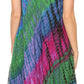 Sakkas Isola Women's Tank Summer Bohemian Swing Midi Dress Sleeveless Tie-dye