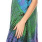 Sakkas Isola Women's Tank Summer Bohemian Swing Midi Dress Sleeveless Tie-dye