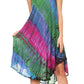 Sakkas Isola Women's Tank Summer Bohemian Swing Midi Dress Sleeveless Tie-dye