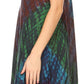 Sakkas Isola Women's Tank Summer Bohemian Swing Midi Dress Sleeveless Tie-dye