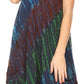 Sakkas Isola Women's Tank Summer Bohemian Swing Midi Dress Sleeveless Tie-dye