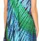 Sakkas Isola Women's Tank Summer Bohemian Swing Midi Dress Sleeveless Tie-dye