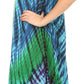 Sakkas Isola Women's Tank Summer Bohemian Swing Midi Dress Sleeveless Tie-dye