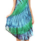 Sakkas Isola Women's Tank Summer Bohemian Swing Midi Dress Sleeveless Tie-dye