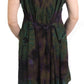 Sakkas Luciana Women's Tie Dye Bohemian Swing Midi Dress with Ties and Smock Back