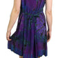 Sakkas Luciana Women's Tie Dye Bohemian Swing Midi Dress with Ties and Smock Back