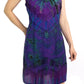 Sakkas Luciana Women's Tie Dye Bohemian Swing Midi Dress with Ties and Smock Back