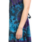 Sakkas Luciana Women's Tie Dye Bohemian Swing Midi Dress with Ties and Smock Back