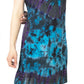 Sakkas Luciana Women's Tie Dye Bohemian Swing Midi Dress with Ties and Smock Back