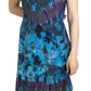 Sakkas Luciana Women's Tie Dye Bohemian Swing Midi Dress with Ties and Smock Back