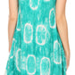 Sakkas Marlena Women's  Swing Sleeveless Tie Dye with Batik Nightgown Dress Cover