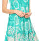 Sakkas Marlena Women's  Swing Sleeveless Tie Dye with Batik Nightgown Dress Cover