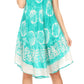 Sakkas Marlena Women's  Swing Sleeveless Tie Dye with Batik Nightgown Dress Cover