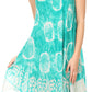Sakkas Marlena Women's  Swing Sleeveless Tie Dye with Batik Nightgown Dress Cover