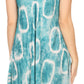 Sakkas Marlena Women's  Swing Sleeveless Tie Dye with Batik Nightgown Dress Cover