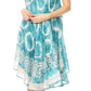 Sakkas Marlena Women's  Swing Sleeveless Tie Dye with Batik Nightgown Dress Cover