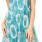 Sakkas Marlena Women's  Swing Sleeveless Tie Dye with Batik Nightgown Dress Cover