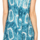 Sakkas Marlena Women's  Swing Sleeveless Tie Dye with Batik Nightgown Dress Cover