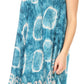 Sakkas Marlena Women's  Swing Sleeveless Tie Dye with Batik Nightgown Dress Cover
