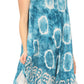 Sakkas Marlena Women's  Swing Sleeveless Tie Dye with Batik Nightgown Dress Cover