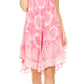 Sakkas Marlena Women's  Swing Sleeveless Tie Dye with Batik Nightgown Dress Cover