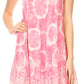 Sakkas Marlena Women's  Swing Sleeveless Tie Dye with Batik Nightgown Dress Cover