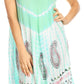 Sakkas Violeta Women's Tie Dye Paisley Caftan Midi Sleeveless Tank Dress  Cover Up