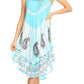 Sakkas Violeta Women's Tie Dye Paisley Caftan Midi Sleeveless Tank Dress  Cover Up