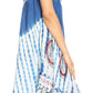 Sakkas Violeta Women's Tie Dye Paisley Caftan Midi Sleeveless Tank Dress  Cover Up