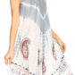 Sakkas Violeta Women's Tie Dye Paisley Caftan Midi Sleeveless Tank Dress  Cover Up