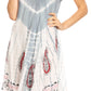 Sakkas Violeta Women's Tie Dye Paisley Caftan Midi Sleeveless Tank Dress  Cover Up