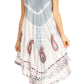 Sakkas Violeta Women's Tie Dye Paisley Caftan Midi Sleeveless Tank Dress  Cover Up