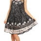 Sakkas Anabel Women's Short Flowy Caftan Tank Dress Cover up  Light Swing A-line