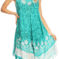 Sakkas Anabel Women's Short Flowy Caftan Tank Dress Cover up  Light Swing A-line